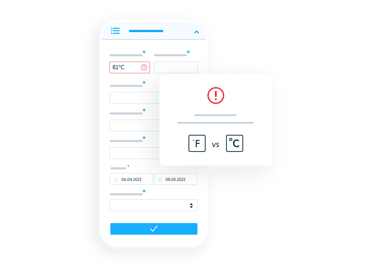 Control automático de los datos introducidos