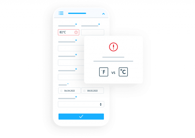 Control automático de los datos introducidos.