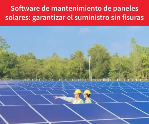 Software de mantenimiento de paneles solares